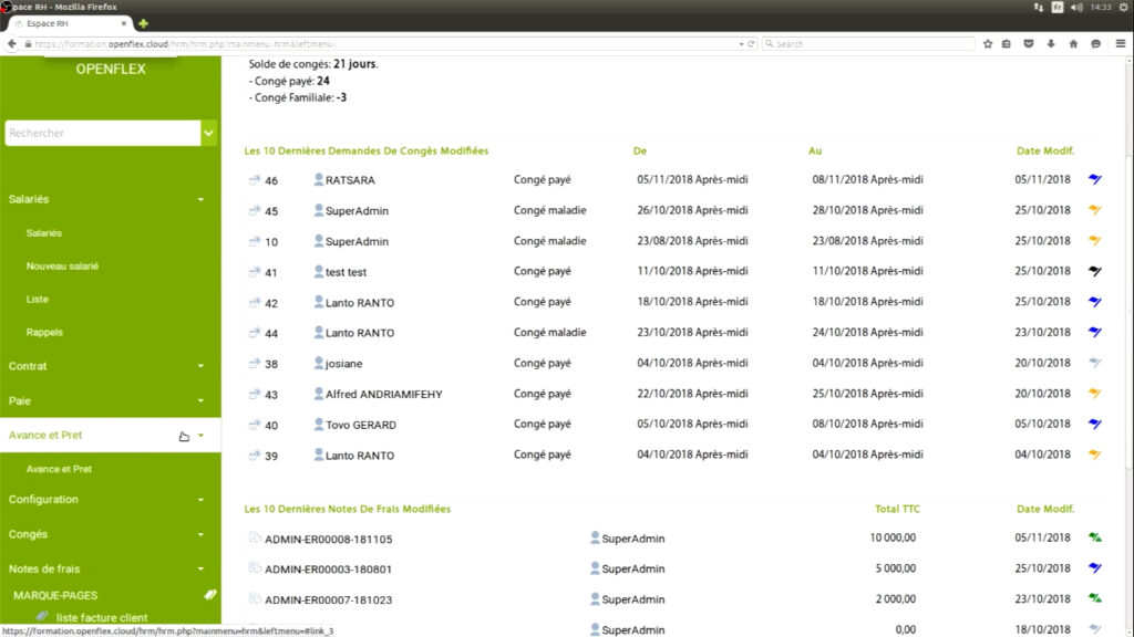 Gestion des avances et des prêts salariés avance et prêt openflex