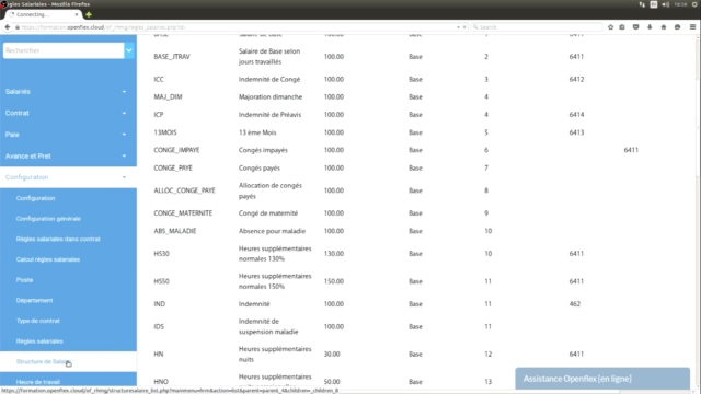 Création de règles et de structures salariales  configuration openflex
